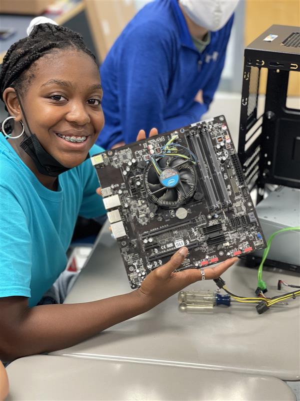 Student smiling